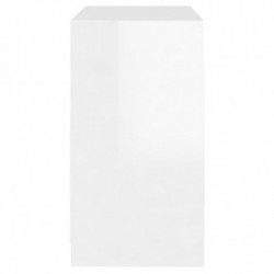 Sideboard Hochglanz-Weiß 70x40x73,5 cm Spanplatte