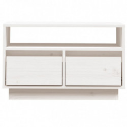 TV-Schrank Weiß 60x35x37 cm Massivholz Kiefer