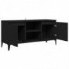 TV-Schrank mit Metallbeinen Schwarz 103,5x35x50 cm