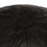 Pouf Schwarz 40 x 35 cm Echtes Ziegenleder