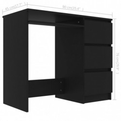 Schreibtisch Schwarz 90 x 45 x 76 cm Spanplatte