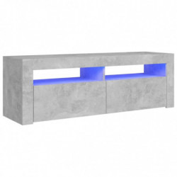 TV-Schrank mit LED-Leuchten Betongrau 120x35x40 cm