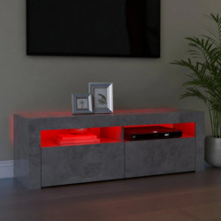 TV-Schrank mit LED-Leuchten Betongrau 120x35x40 cm