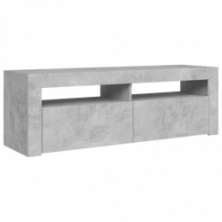 TV-Schrank mit LED-Leuchten Betongrau 120x35x40 cm