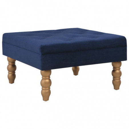 Hocker Marineblau 60x60x36 cm Samt