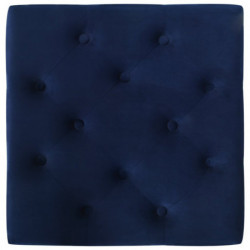 Hocker Marineblau 60x60x36 cm Samt