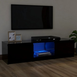 TV-Schrank mit LED-Leuchten Schwarz 120x30x35,5 cm