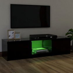 TV-Schrank mit LED-Leuchten Schwarz 120x30x35,5 cm