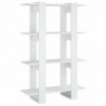 Bücherregal/Raumteiler Hochglanz-Weiß 80x30x123,5cm