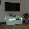 TV-Schrank mit LED-Leuchten Weiß 90x35x40 cm