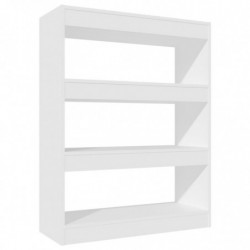 Bücherregal/Raumteiler Weiß 80x30x103 cm Holzwerkstoff