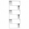 Bücherregal/Raumteiler Weiß 80×24×192 cm Spanplatte