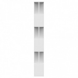 Bücherregal/Raumteiler Weiß 80×24×192 cm Spanplatte