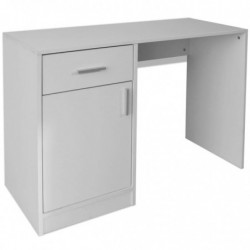 Schreibtisch mit Schublade und Schrank Weiß 100x40x73 cm