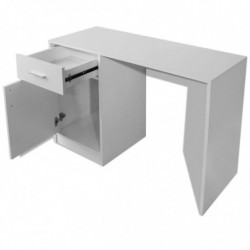 Schreibtisch mit Schublade und Schrank Weiß 100x40x73 cm