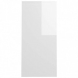 Computertisch Hochglanz-Weiß 102,5x35x75 cm Spanplatte
