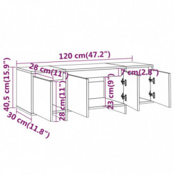 TV-Schrank Sonoma-Eiche 120x30x40,5 cm Spanplatte