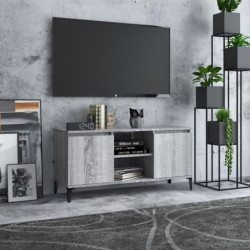 TV-Schrank mit Metallbeinen Grau Sonoma 103,5x35x50 cm