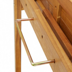 Balkon-Stehtisch 90x37x122,5 cm Massivholz Akazie