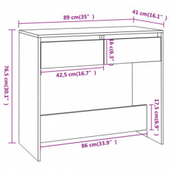 Konsolentisch Sonoma-Eiche 89x41x76,5 cm Stahl