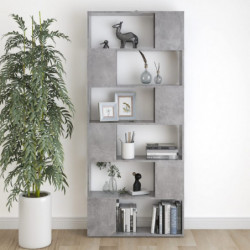 Bücherregal Raumteiler Betongrau 80x24x186 cm Spanplatte