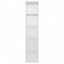 Bücherregal Hochglanz-Weiß 40x30x189 cm Spanplatte