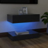 TV-Schrank mit LED-Leuchten Grau 60x35 cm