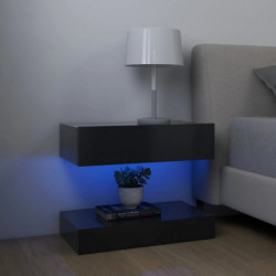 TV-Schrank mit LED-Leuchten Grau 60x35 cm