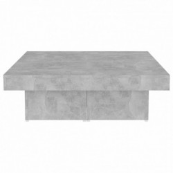 Couchtisch Betongrau 90x90x28 cm Spanplatte