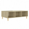 Couchtisch Weiß und Sonoma-Eiche 103,5x60x35 cm Spanplatte