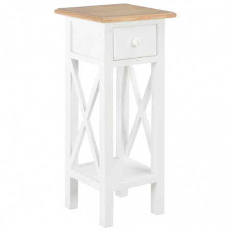 280057 Side Table White 27x27x65,5 cm Wood