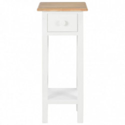 280057 Side Table White 27x27x65,5 cm Wood