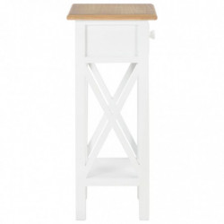 280057 Side Table White 27x27x65,5 cm Wood