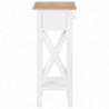 280057 Side Table White 27x27x65,5 cm Wood