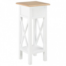 280057 Side Table White 27x27x65,5 cm Wood