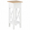 280057 Side Table White 27x27x65,5 cm Wood