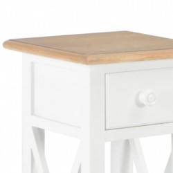 280057 Side Table White 27x27x65,5 cm Wood