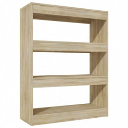 Bücherregal/Raumteiler Sonoma-Eiche 80x30x103 cm Holzwerkstoff