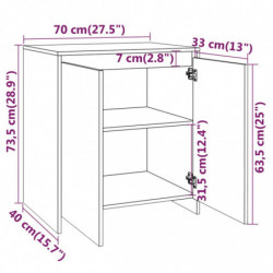 Sideboard Betongrau 70x40x73,5 cm Spanplatte