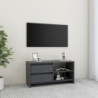 TV-Schrank Grau 80x31x39 cm Massivholz Kiefer