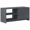 TV-Schrank Grau 80x31x39 cm Massivholz Kiefer