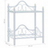 Nachttische 2 Stk. Stahl und gehärtetes Glas 45x30,5x60 cm Weiß