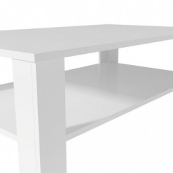 Couchtisch Spanplatte 100 x 59 x 42 cm Weiß