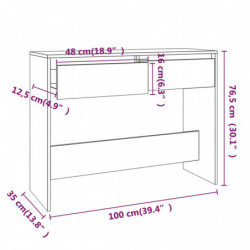 Konsolentisch Räuchereiche 100x35x76,5 cm Spanplatte