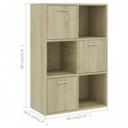 Lagerschrank Sonoma-Eiche 60 x 29,5 x 90 cm Spanplatte