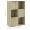 Lagerschrank Sonoma-Eiche 60 x 29,5 x 90 cm Spanplatte