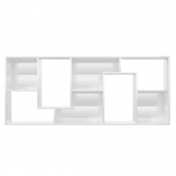 Bücherregal Hochglanz-Weiß 67x24x161 cm Spanplatte