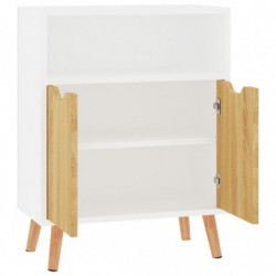 Sideboard Weiß und Sonoma-Eiche 60x30x72 cm Spanplatte