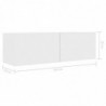 TV-Schrank Weiß 100 x 30 x 30 cm Spanplatte