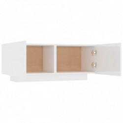 Nachttisch Hochglanz-Weiß 100x35x40 cm Spanplatte